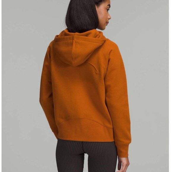Women's Orange Zip-Up Hoodie - Picture 2 of 6